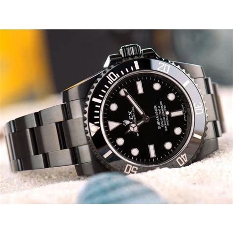 rolex submariner blacked out|rolex black dlc.